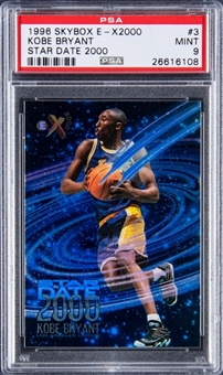 1996-97 E-X2000 Star Date 2000 #3 Kobe Bryant Rookie Card - PSA MINT 9